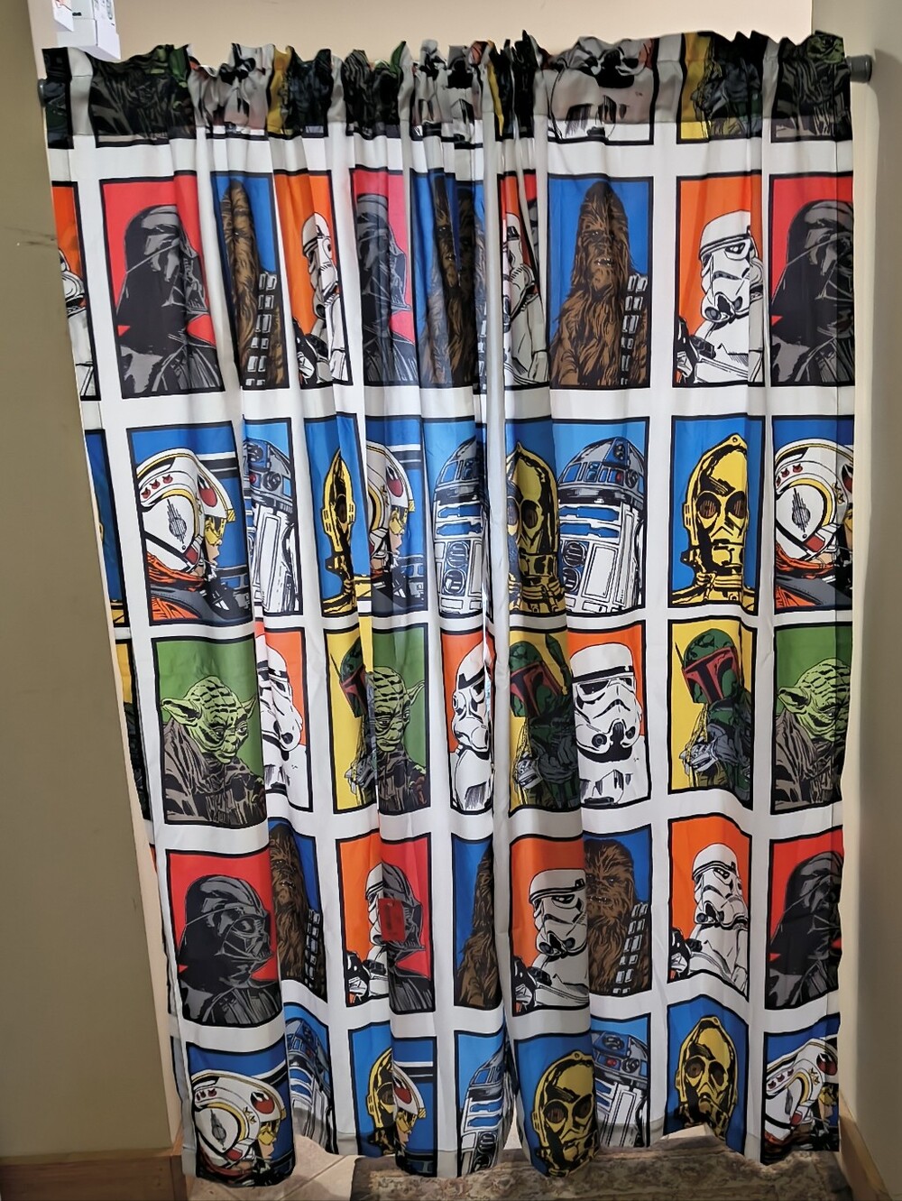 Vintage Star Wars Curtains Set 2 Panels